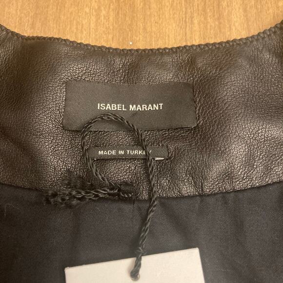 NWT Isabel Marant Lambskin Leather Veste Blizzy Jacket $2,390 - Picture 8 of 12